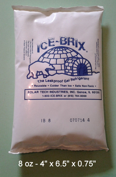 Half Pound Polar Tec ICE-BRIX Gel Ice Shipping Packs